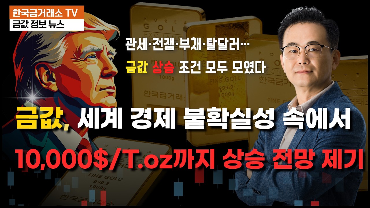 세계 경제 불확실성 속에서 국제금값 10,000$/T.oz 상승 전망 제기