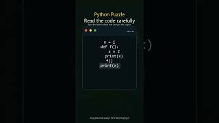 Shadowing Variable | Interview Puzzle Challenge | YouTube Shorts #interviewquestions #python #coding