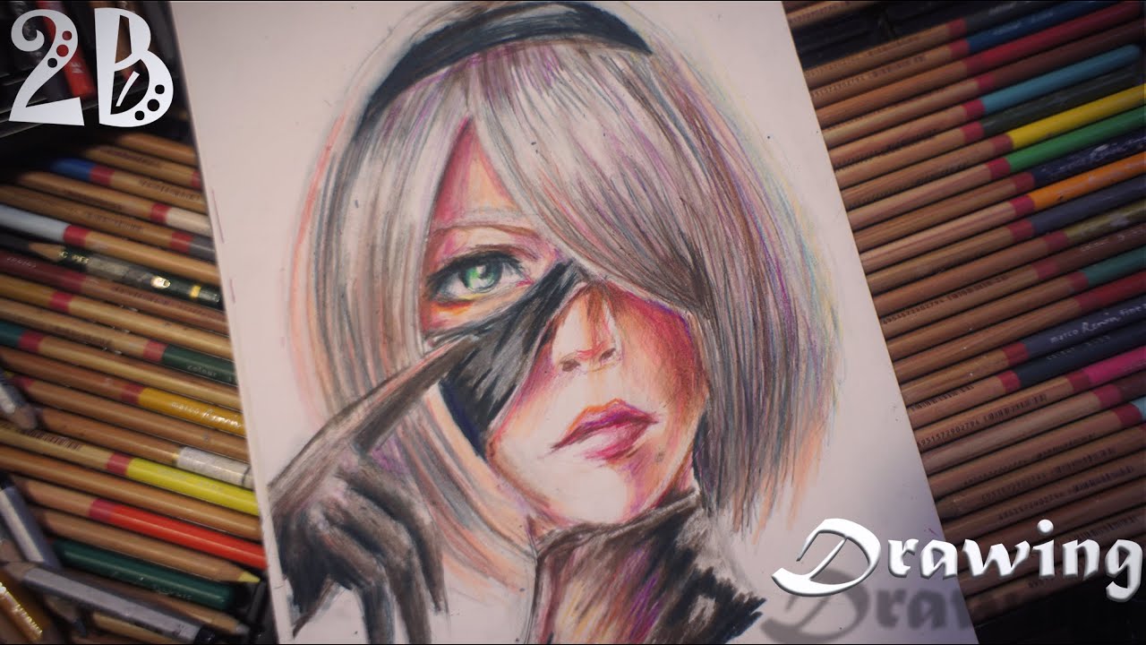 2B from Nier Automata - Speed Drawing
