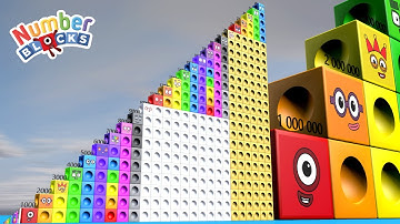 Numberblocks Mathlink Step Squad 1 to 10 vs 1000 to 25,000 vs 5 MILLION BIGGEST Standing Tall HUGE