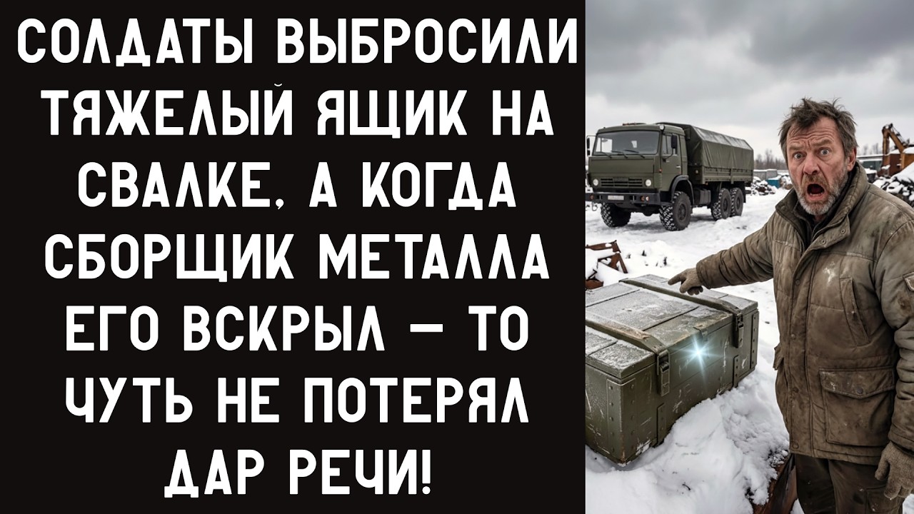 СОЛДАТЫ ВЫБРОСИЛИ ТЯЖЕЛЫЙ ЯЩИК НА СВАЛКЕ, А КОГДА СБОРЩИК МЕТАЛЛА ЕГО ВСКРЫЛ - ПОТЕРЯЛ ДАР РЕЧИ!