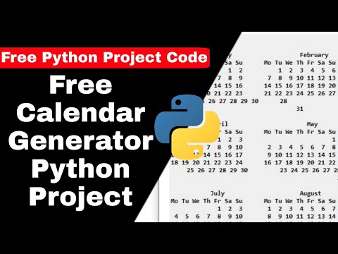 Free Calendar Generator Python Project with source code || Python Tutorial || #ravieditz