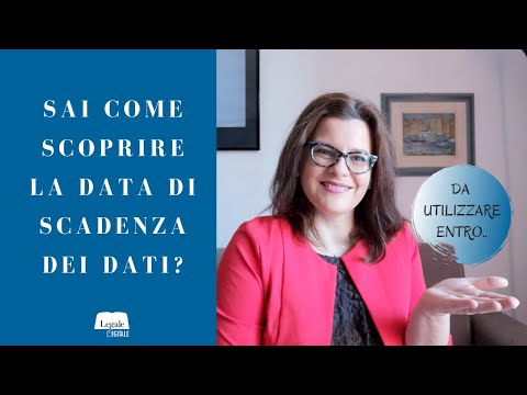 Video: Come Determinare La Data Di Scadenza E La Data Di Scadenza