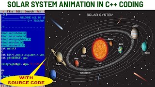 Solar System Animation in C++ Programming | Solar system | C Graphics Programming | ALL PLANETS NAME screenshot 4