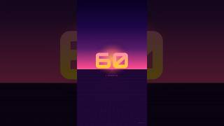 1min Silent Synthwave Timer 🌆 1 Minute Countdown (No Sound) #Shorts