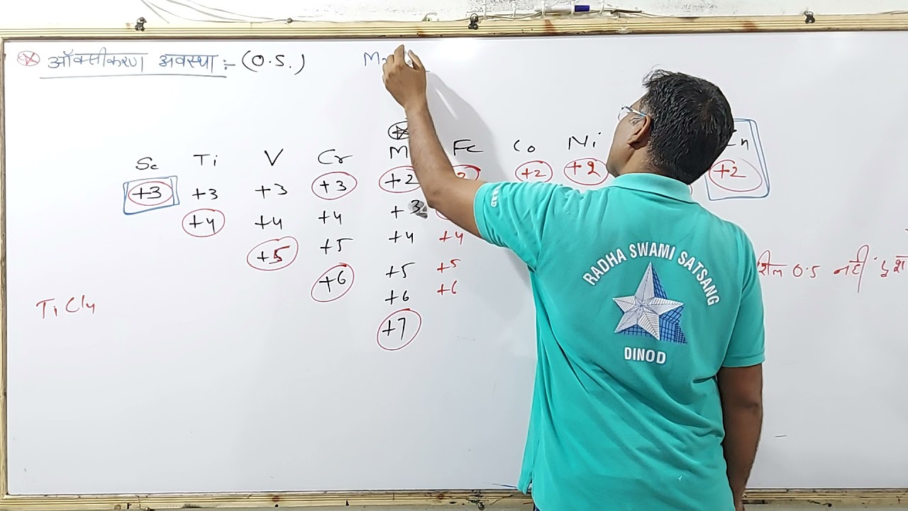 L-9 डी-ब्लॉक के तत्वों की परिवर्तनशील ऑक्सीकरण अवस्था