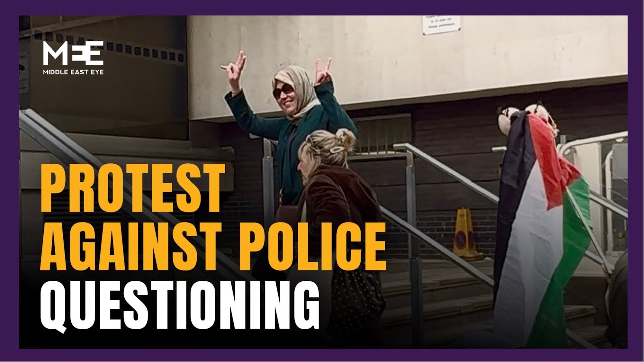 Protesters oppose Police questioning of community leader over Palestine protest