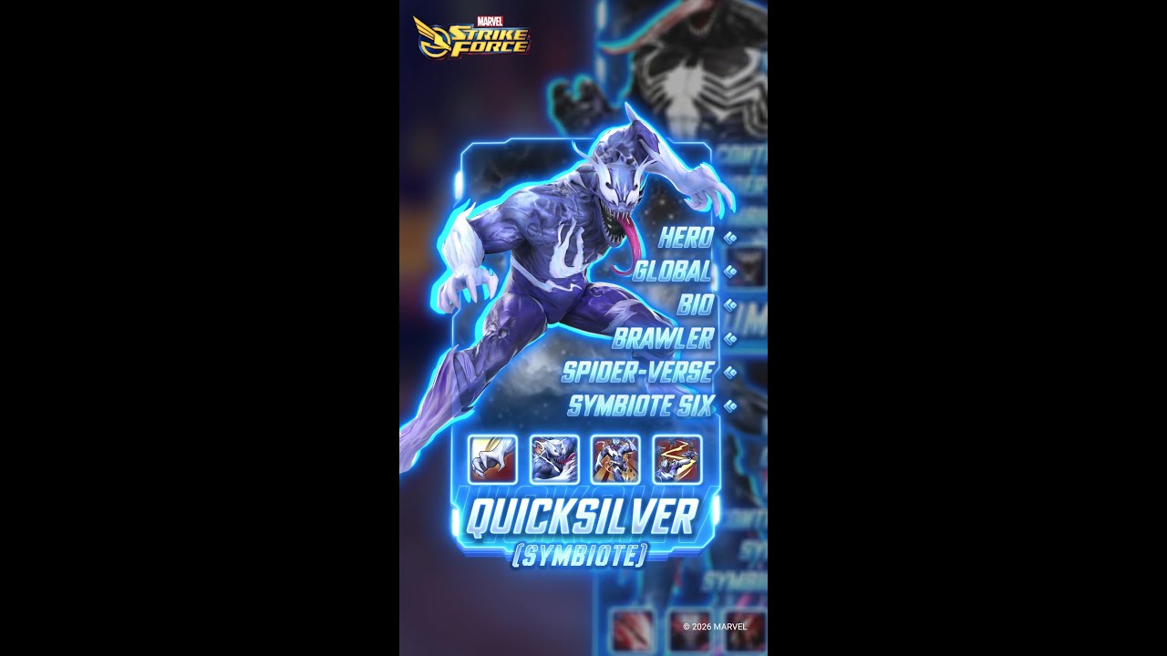 Symbiote Quicksilver Joins MARVEL Strike Force | Symbiote Six
