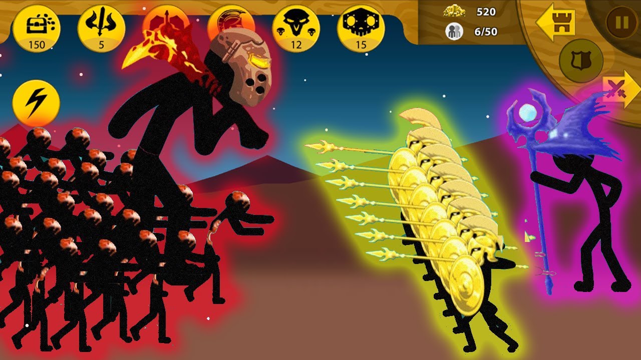 Army Lava Boss Giant Vs Army Speraton Gold magician Stick War Legacy army-lava-boss-giant-vs-army-speraton-gold-magician-stick-war-legacy