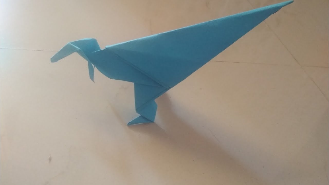 How to make origami paper dinosaur 1 easy in paper in tamil YouTube