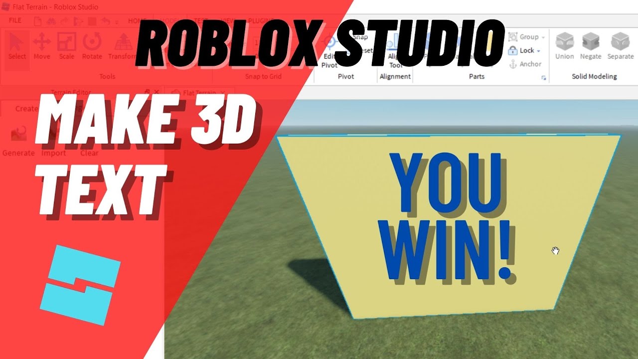 Make a 3d roblox logo or frieze using studio by Gabrix23_