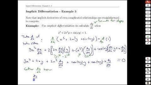 Topic 5-4 Implicit Differentiation-Example 3