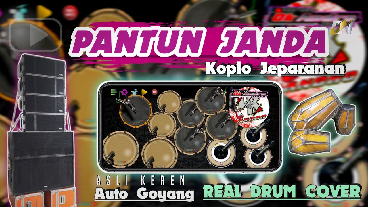 PANTUN JANDA COVER REAL DRUM MOD KENDANG ANDROID YouTube