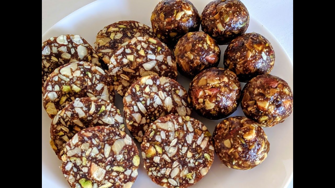 Dry Fruit Laddu డ్రై ఫ్రూట్ లడ్డు Sugar Free Dates and Dry Fruit Roll