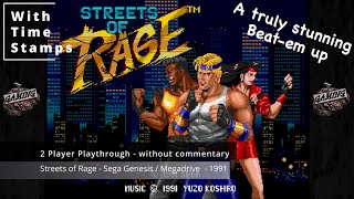 Playthrough - Streets of Rage - Sega Genesis / Megadrive [Bare Knucke]
