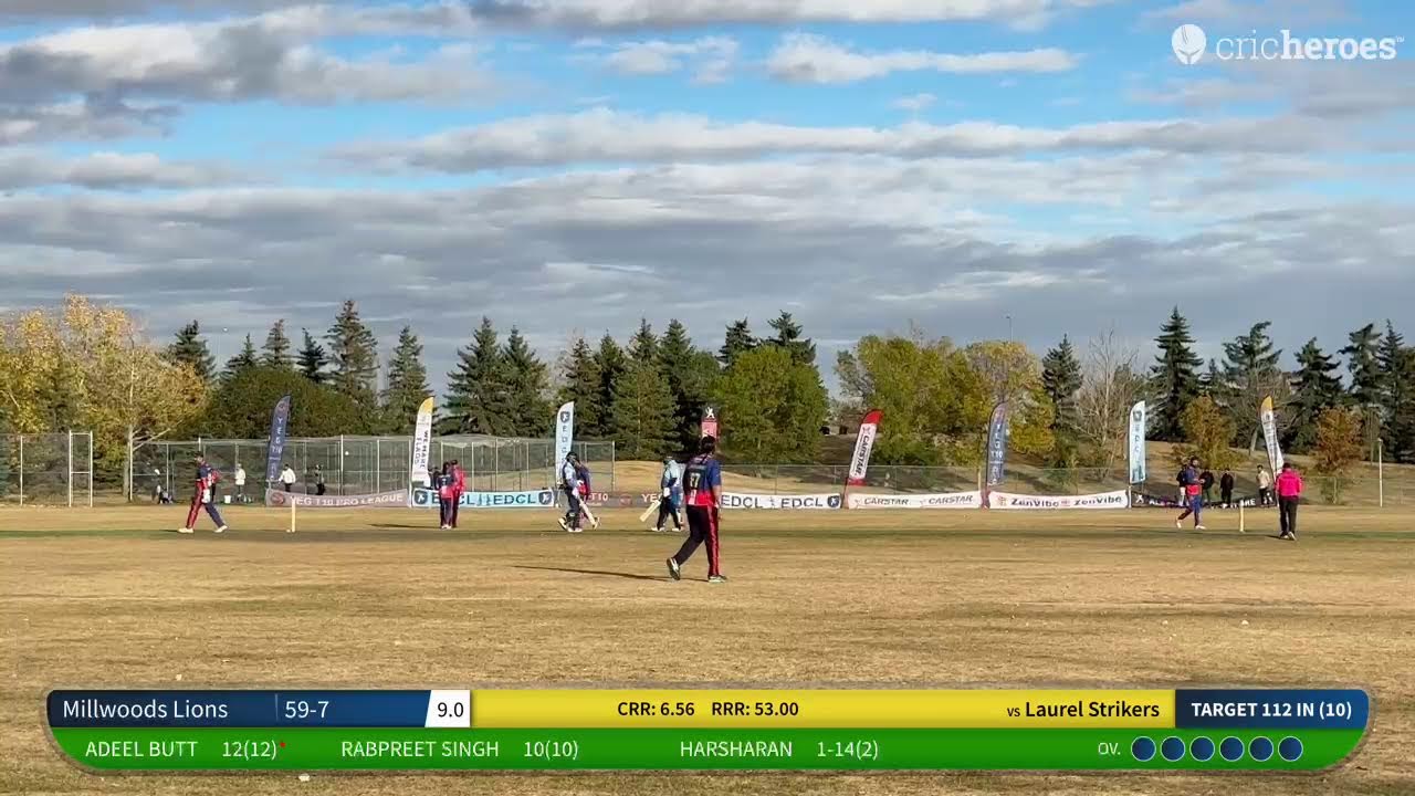 Laurel Strikers vs Millwoods Lions | YEG T10 Pro League(Eliminator) | Live - Edmonton (Alberta) Mill