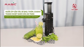 Nước ép cần tây, bí đao, thơm, chanh thanh nhiệt, giảm cân an toàn - Máy ép chậm Magic Eco AC-130