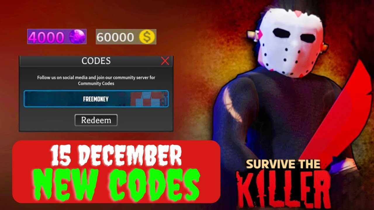 Roblox Survive the Killer codes (December 2022): Free Weapon