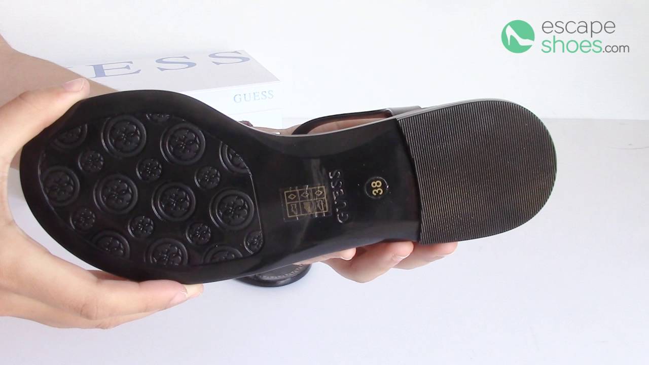 Sandals GUESS Rubber Adalinn Black FLAIN2RUB21