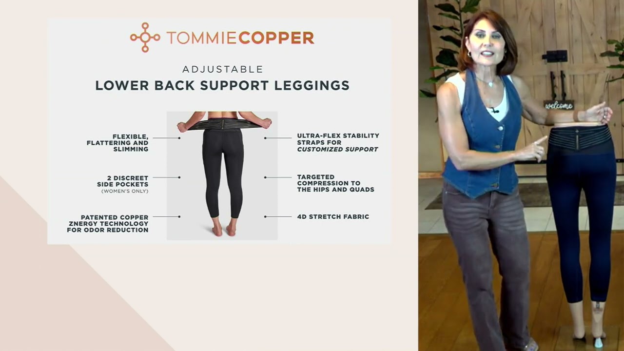 Tommie Copper Choice of Adjustable Back Support Leggings on QVC 