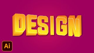 Create a 3D Text Effect in Adobe Illustrator || 3D Twist Text Effect || Illustrator Tutorial Update