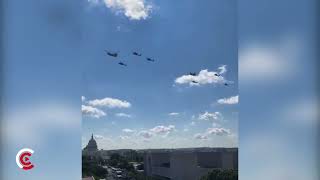 Chinooks Fly Over U.S. Capitol For Freedom 250 Grand Prix IndyCar Race!
