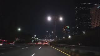 Driving at Night 🚗  Suasana jalan Tol dalam kota jakarta di malam hari #jakarta #drivingcar