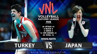 Turkey vs Japan | Highlights | Women's VNL 2019