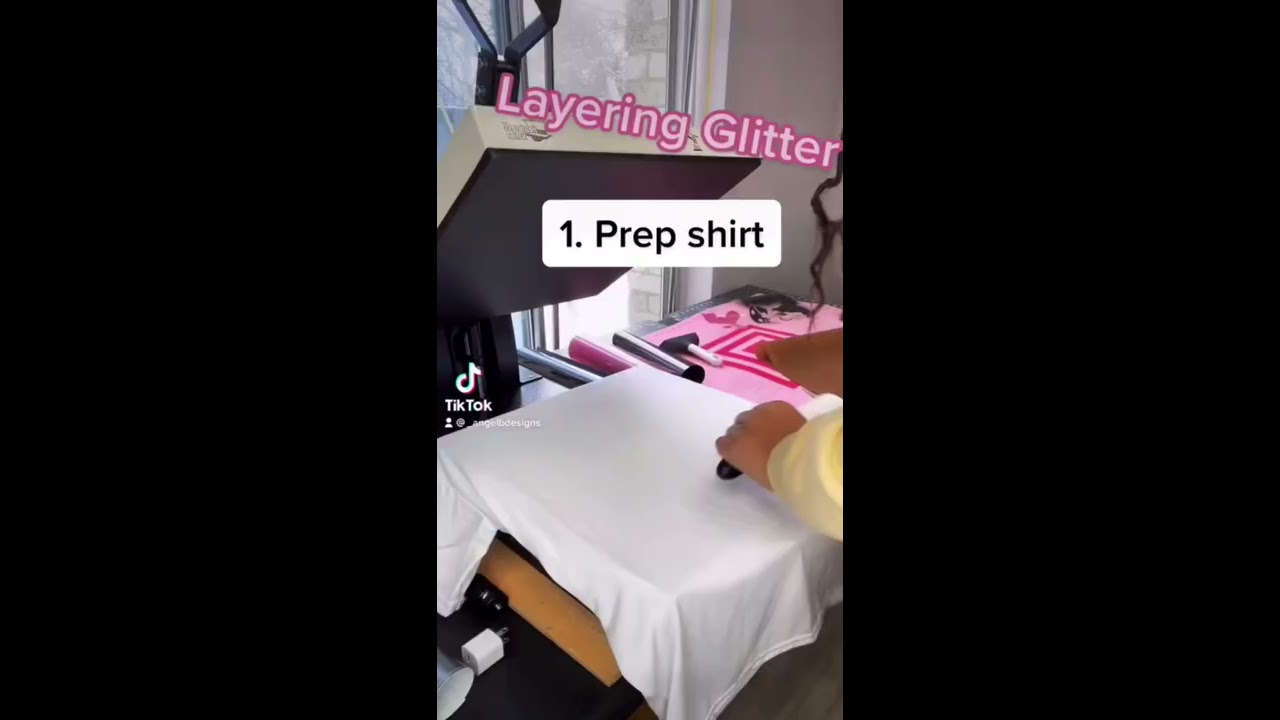 Layering Regular And Glitter HTV Very Beginner Friendly