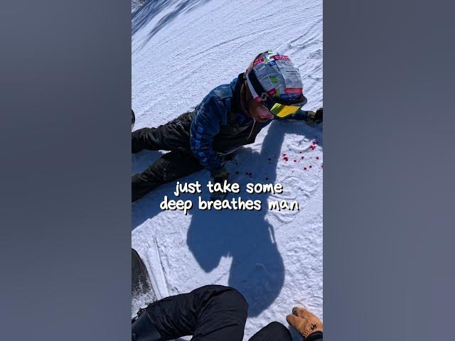 Snowboarders hard fall!