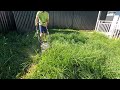 2 OVERGROWN MESS Lawns In one Day!