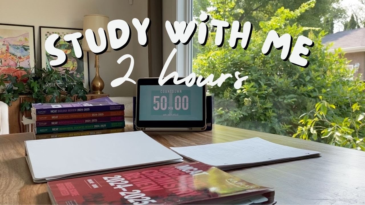 Study With Me 2 Hours MCAT Prep + LOFI Music - 50 / 10 Pomodoro
