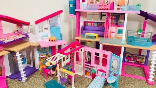Barbie Dream House vs Malibu House vs Close & Go House!!