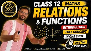Introduction class of Relations and Functions class 12th Full Concept In One Shot.By Manish Sir..