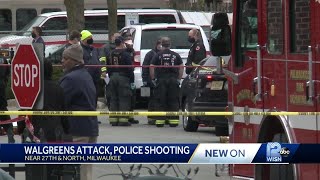 Police: Man kills woman in front of Walgreens; officers shoot man