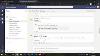MS Teams Replying to Posts