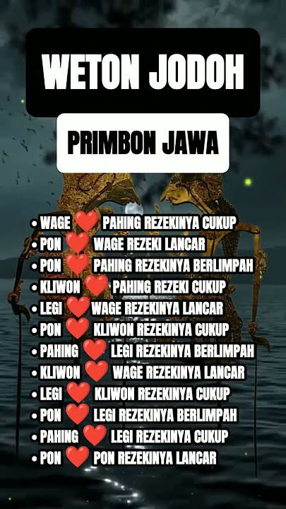 weton jodoh primbon jawa #weton #primbonjawa #shortsfeed