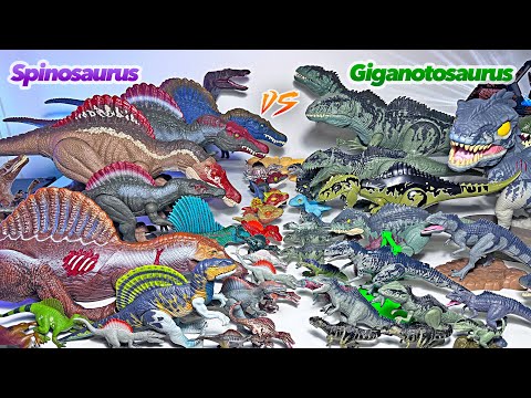 MEGA SPINO VS GIGA Toys! Spinosaurus VS Giganotosaurus Jurassic World Dinosaurs Collection Battle