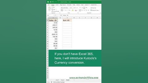 How to convert currencies in excel?