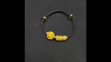 Vòng tay hồ ly chúa tóc vàng bọc vàng 10k mix ngũ điếu DTA85