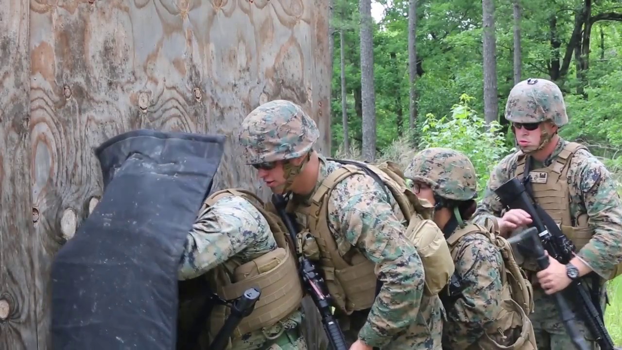 Marines conduct urban demolition operations