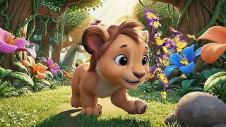 Lion Song for Kids 🦁 | Lion Roaring in Forest Adventure | Nursery