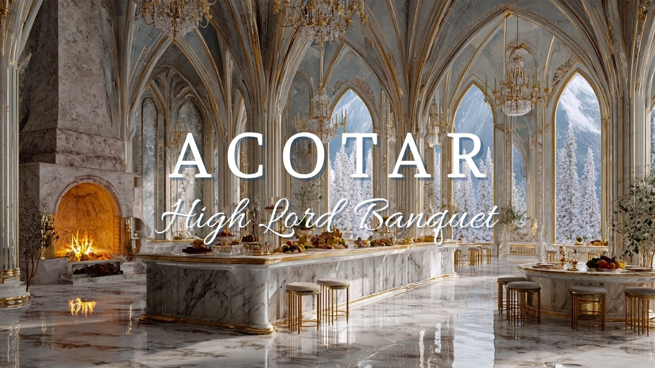 High Lord of Winter Court | Banquet Ambience with Blizzard Winds & Fireplace for Deep Relaxation