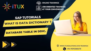 What is Data Dictionary and Database Table  in DDIC #sap #training #learning #online #abap #sapabap