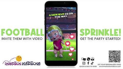 Football Baby Shower Invite  – CUSTOMIZED and Ready to Share in 24 HOURS!