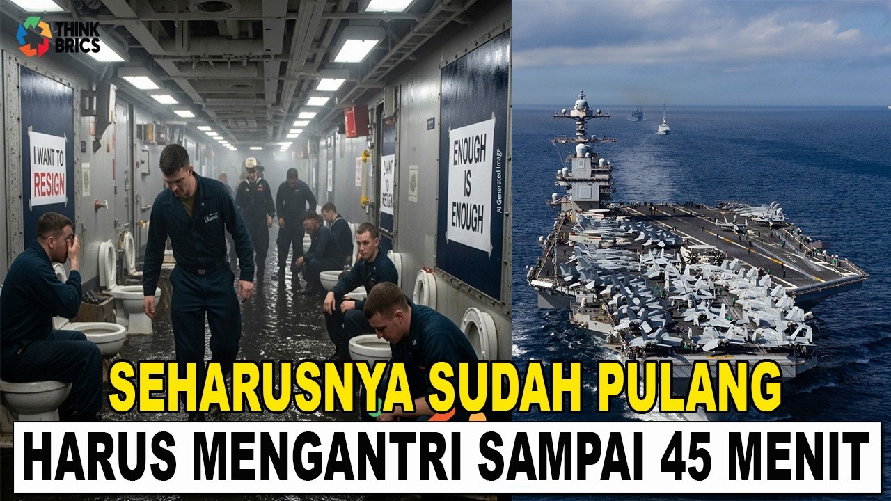 TOILET KAPAL INDUK AS MAMPET, PADAHAL MAU NANTANGIN IRAN