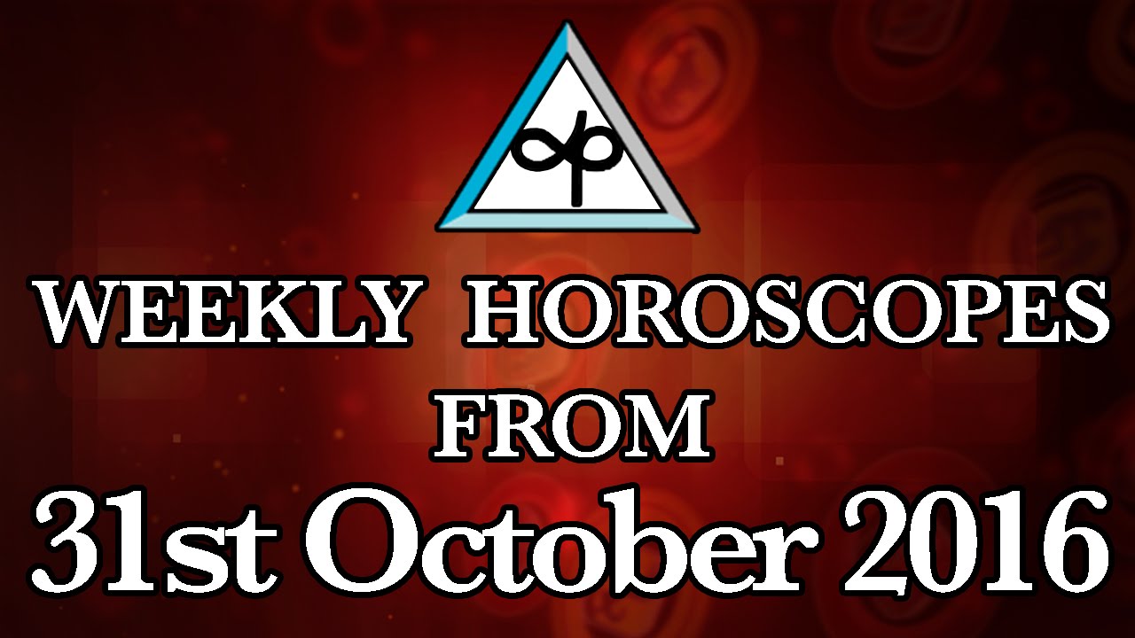 Weekly Horoscope From 31st October 2016 Prakash Astrologer YouTube