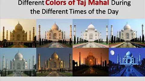What colors does the Taj Mahal change?