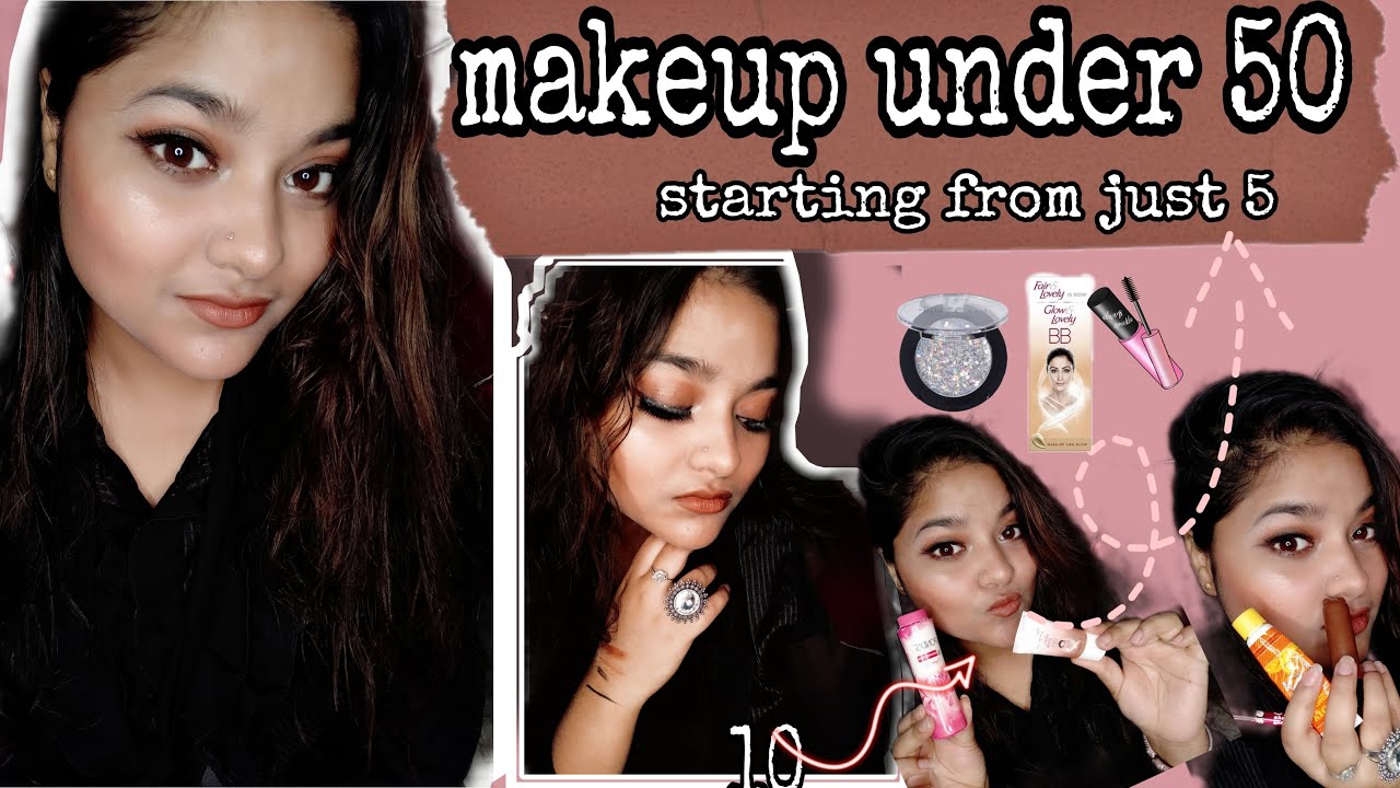 Makeup under 50| soft brown makeup|tried affordable makeup  