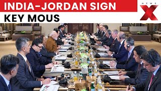 Pm Modi King Abdullah Ii Unveil Eightpoint Agenda As Indiajordan Mark 75 Years  Newsx